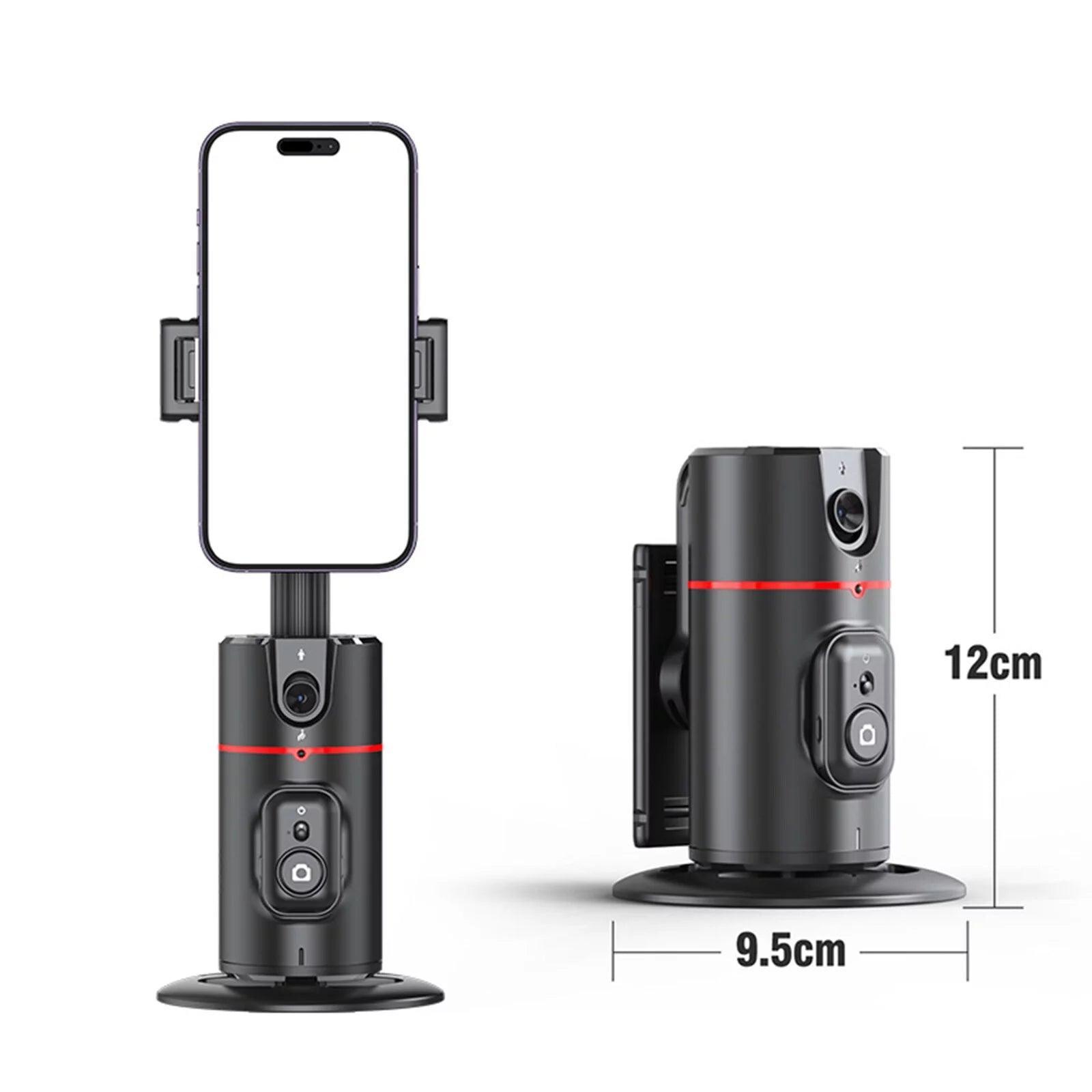 Ohhgo Auto Face Tracking Phone Holder Tripod, No App Required, 360° Rotation Smart Face Body Tracking Tripod Selfie Phone Camera Mount Cell Phone Stand for TIK Tok, Vlog, Live Streaming, Youtube Video - Evallys.com # #