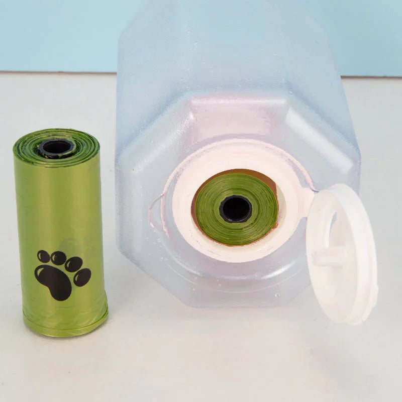 Portable Cat Dog Water Bottle Food Feeder Drinker Poop Dispenser 3 In 1 Leak-proof Multifunctional Dog Water Bottle Pet Products - Evallys.com