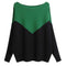 GABERLY Boat Neck Batwing Sleeves Dolman Knitted Sweaters and Pullovers Tops for Women One Size Black & Green - Evallys.com # #