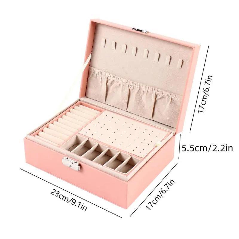 Jewelry Storage Box without Jewelry, Large Capacity Jewelry Organizer, Multi-Grid Jewelry Storage Box, Home Organizers for Women & Girls, Storage Organizer - Evallys.com # #