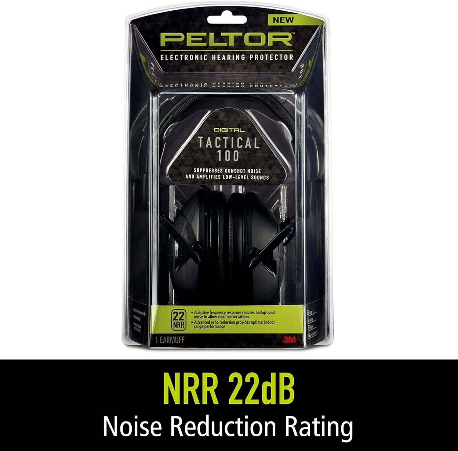 Peltor Sport Tactical 100 Smart Electronic Hearing Protector, Bluetooth Wireless Ear Muffs, NRR 22 Db, Bluetooth Headphones with Recessed Microphone, Ideal for Range, Shooting & Hunting (TAC100-OTH) - Evallys.com # #