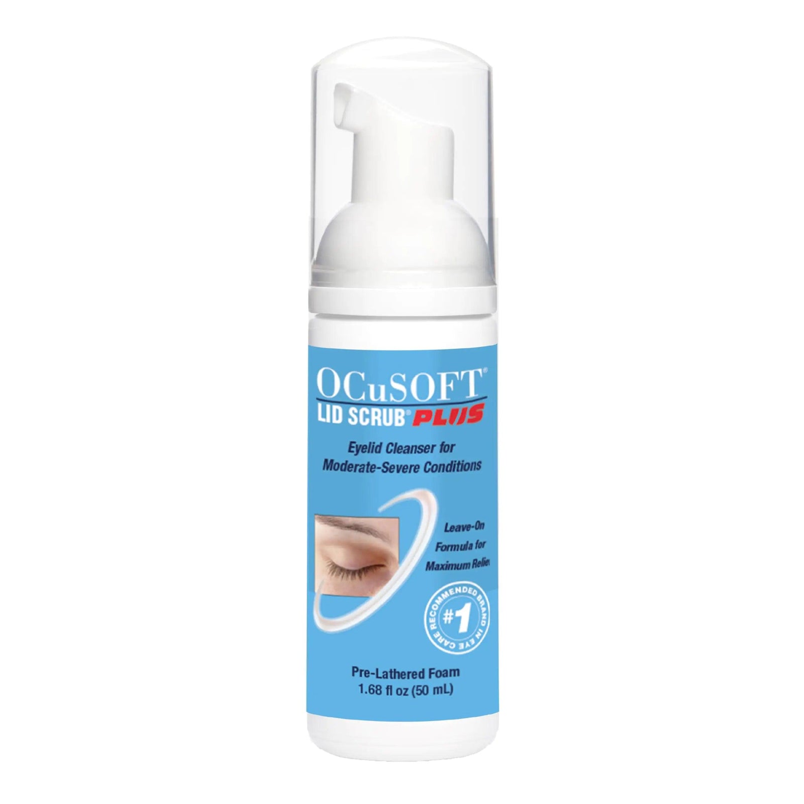 OCuSOFT Lid Scrub PLUS Foam- Moderate to Severe Eyelid Conditions - Instant Foaming Eyelid & Eyelash Cleanser - Extra Strength Daily Eyelid Cleanser to Remove Oil, Dirt, Pollen & Eye Makeup-1.68 fl oz 1.69 Fl Oz (Pack of 1) - Evallys.com # #