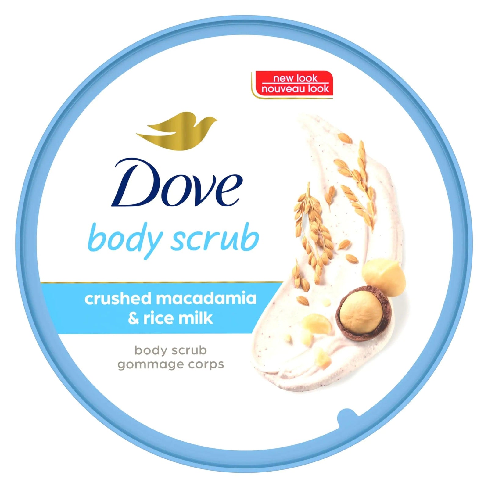 Dove Scrub Macadamia & Rice Milk Reveals Visibly Smoother Skin Body Scrub That Nourishes Skin 10.5 oz 10.5 Ounce (Pack of 1) - Evallys.com # #