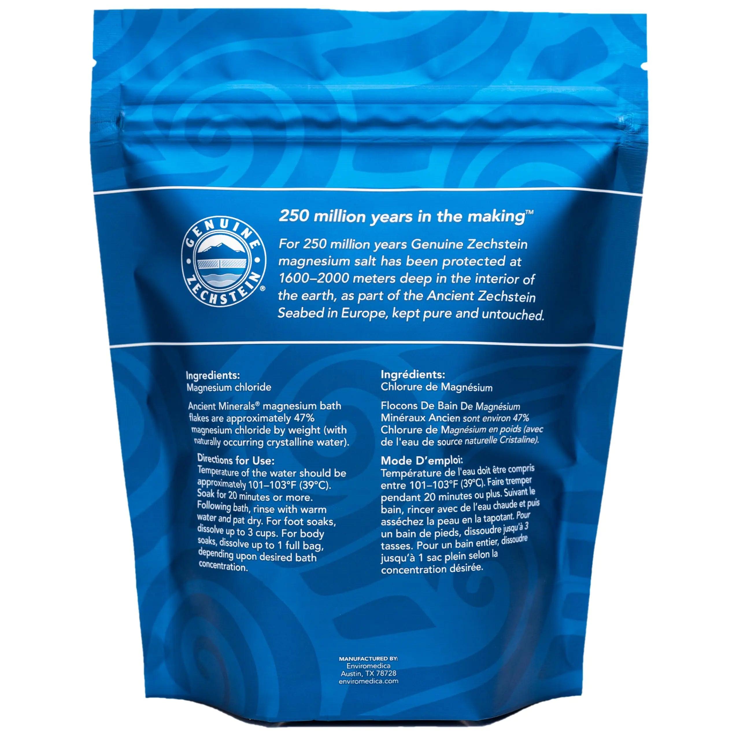 Ancient Minerals Magnesium Bath Flakes of Pure Genuine Zechstein Chloride - Resealable Magnesium Supplement Bag That Will Outperform Leading Epsom Salts 1.65 lbs Unscented 1.65 Pound (Pack of 1) - Evallys.com # #