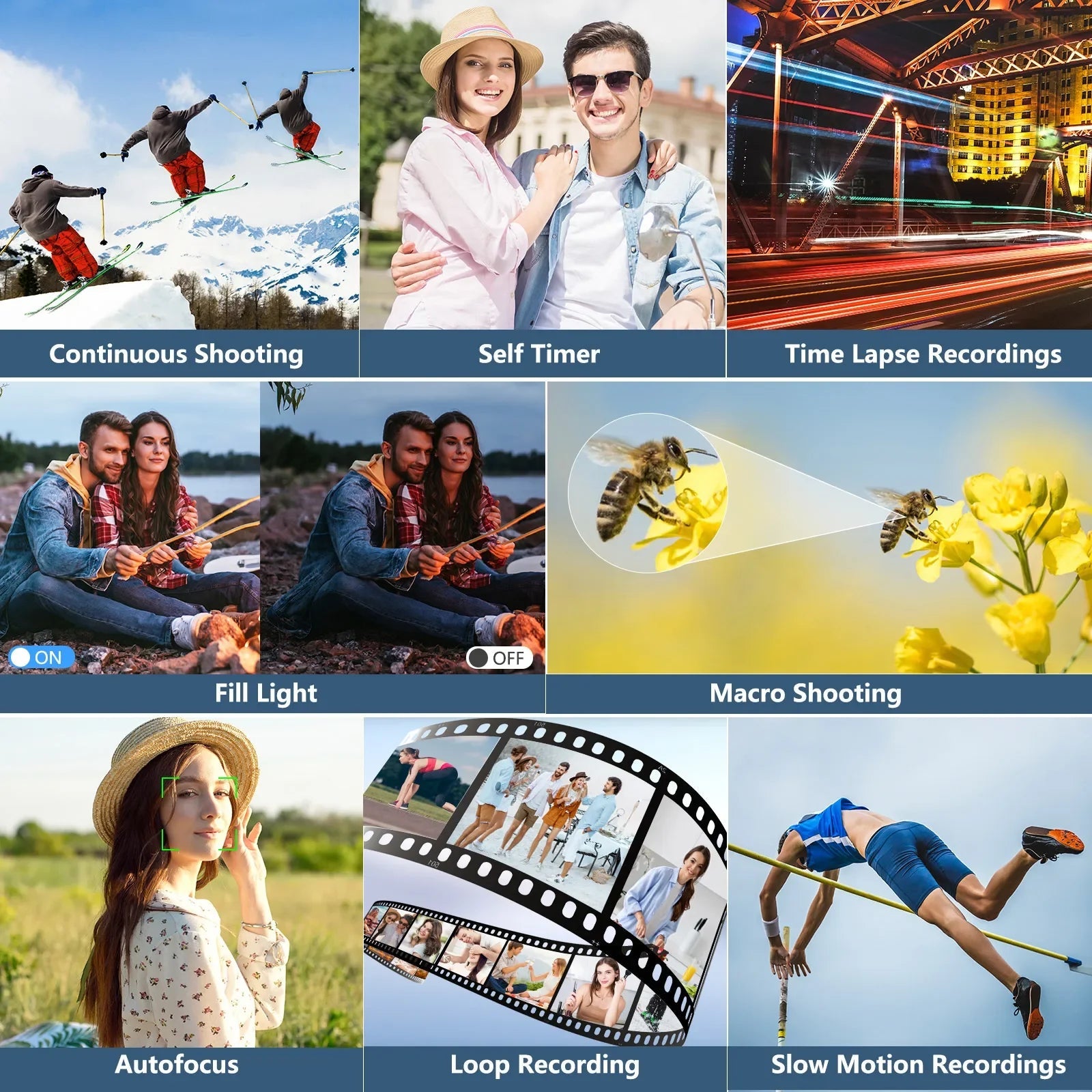 4K compact digital photography camera, 18x digital zoom, vintage vlog video recorder for YouTube, 180° flip screen, WiFi webcam - Evallys.com