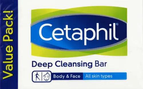 Cetaphil Bar Soap, Deep Cleansing Face and Body Bar, Pack of 3, For Dry to Normal, Sensitive Skin, Soap Free, Hypoallergenic, Paraben Free, Removes Makeup, Dirt and Oil 4.5 Ounce (Pack of 3) - Evallys.com # #