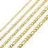 Figaro Chain Necklace Stainless Steel Real Gold Plated Chains for Men Women Jewelry Gift for Men Women 8.5mm width 24 Inches Real Gold-Plated - Evallys.com # #