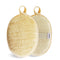 Natural Loofah Sponge Exfoliating Body Scrubber (2 Pack),Made with Eco-Friendly and Biodegradable Shower Luffa Sponge, Loofah for Women and Men, Beige 2 Count (Pack of 1) - Evallys.com # #