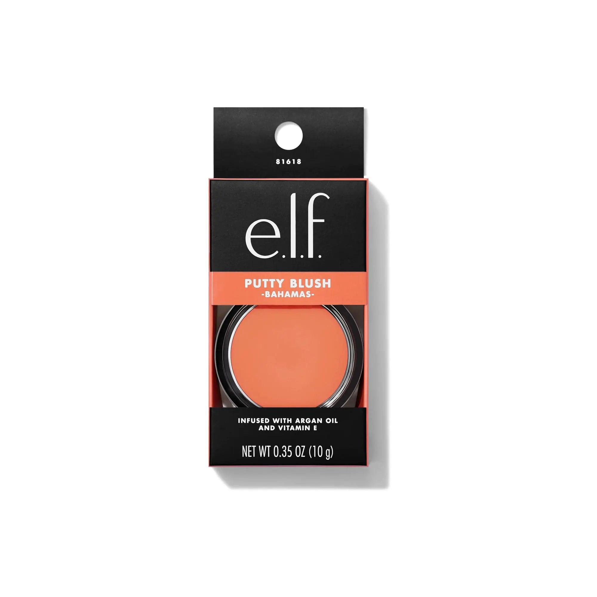 e.l.f. Putty Blush, Creamy & Ultra Pigmented Formula, Infused with Argan Oil & Vitamin E, Bahamas, 0.35 Oz (10g) 0.35 Ounce (Pack of 1) - Evallys.com # #