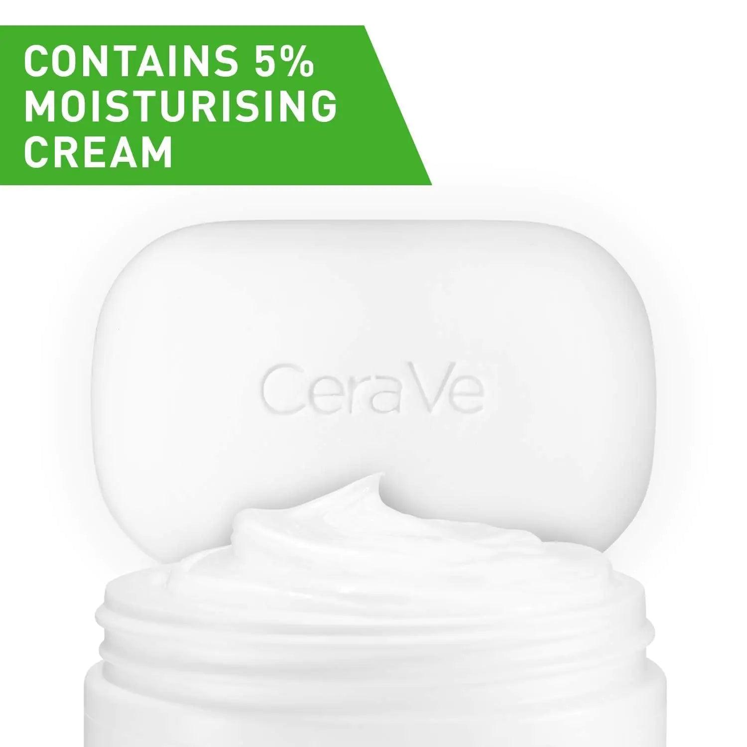 CeraVe Hydrating Cleanser Bar - Soap-Free Body and Facial Cleanser with 5% Moisturizing Cream - 4.5 Ounce Bar 4.5 Ounce (Pack of 1) - Evallys.com # #