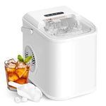 Simple Deluxe Ice Maker Machine for Countertop, 26Lbs Ice/24Hrs, 9 Ice Cubes Ready in 6 Mins, Self-Clean, with Scoop and Basket Kitchen Lightweight Utensils Portable - Evallys.com # #