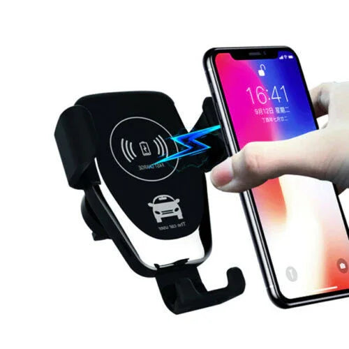 10W QI Wireless Fast Car Charger Mount Holder Stand Automatic Clamping Charging - Evallys.com