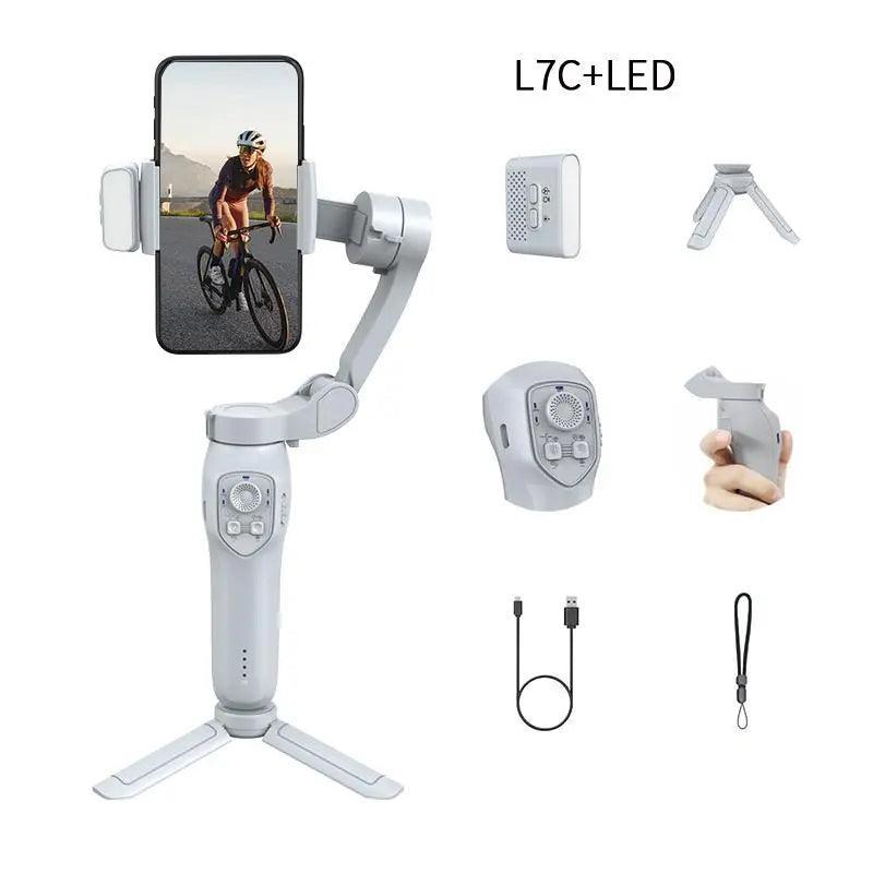 AI Tracking Phone Gimbal Stabilizer, 3-Axis Smartphone Foldable Gimbal for Iphone, Gimbal with Focus Wheel Vlog Stabilizer for Iphone 15 14 Pro Max & Android, Cellphone Accessories - Evallys.com # #