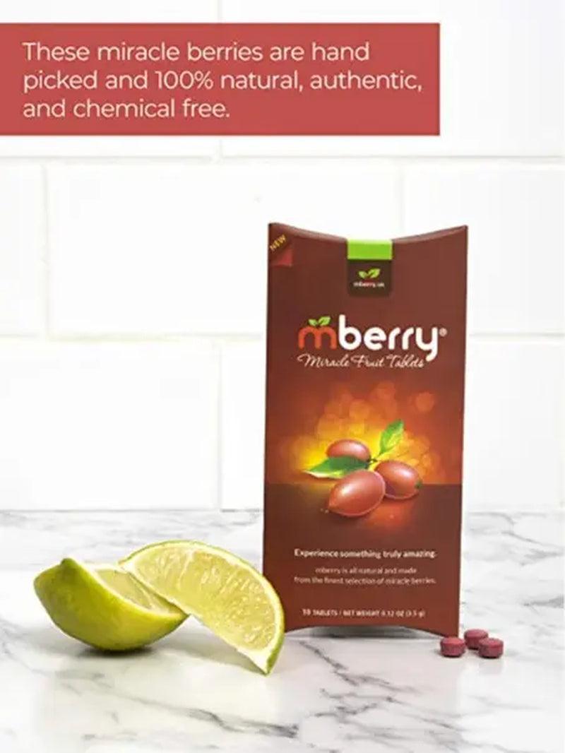 Mberry Miracle Fruit Tablet, Turn Sour into Sweet, Organic Miraculin, Natural, Sugar Free, Organic, 10-Count - Evallys.com # #