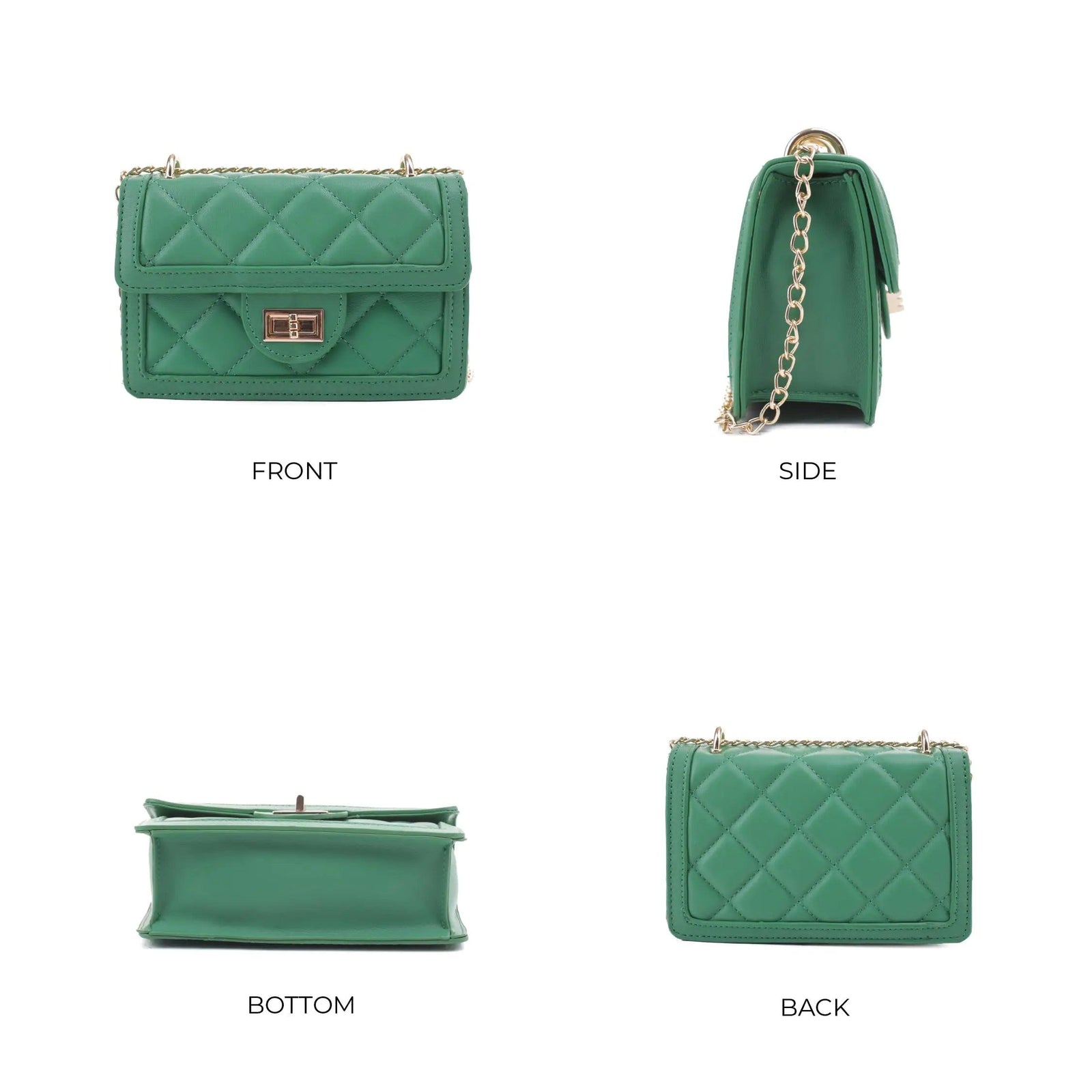 SG SUGU Small Quilted Crossbody Bag, Trendy Designer Mini Shoulder Bag, Phone Wallet Purse for Women Kelly Green - Evallys.com # #