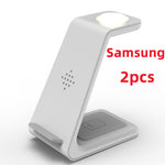 3 In 1 Fast Charging Station Wireless Charger Stand Wireless Quick Charge Dock For Phone Holder - Evallys.com