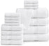 LANE LINEN 16 Piece Bath Towels - Black Towels - 100% Cotton Towels for Bathroom, Luxury Bath Towels, Highly Absorbent Bathroom Towel Set, 4 Bath Towels, 4 Hand Towels, 8 Wash Cloths - Black - Evallys.com # #