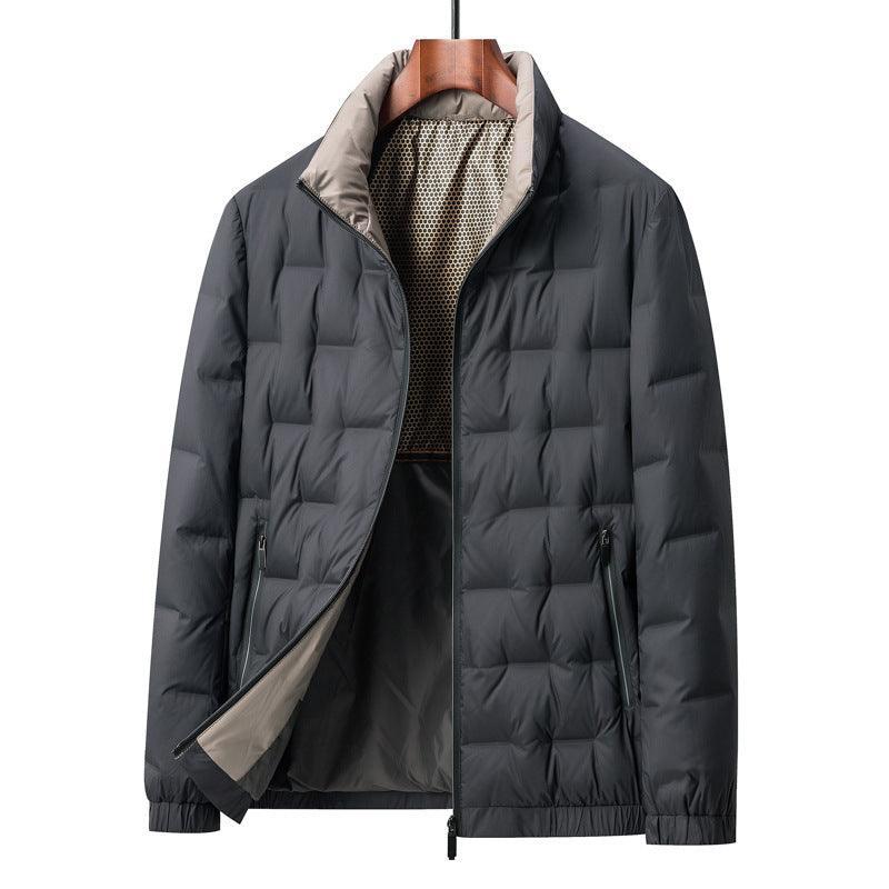 Lightweight Down Jacket Graphene Heat Preservation And Warm White Duck Down Stand Collar Coat - Evallys.com # #