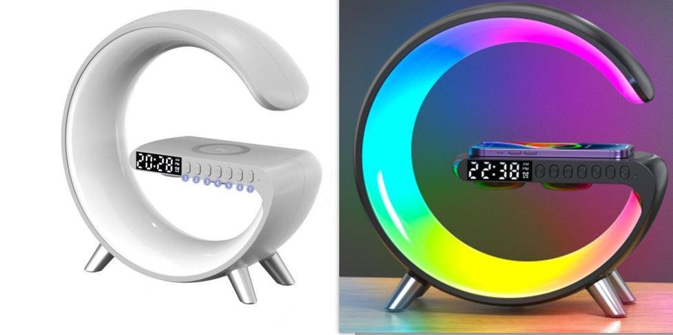 New Intelligent G Shaped LED Lamp Bluetooth Speake Wireless Charger Atmosphere For Bedroom Home Decor - Evallys.com # #