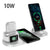 Wireless charger dock station for iPhone and Apple Watch, 10W fast charging pad with indicator.