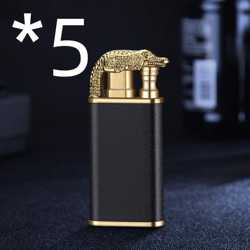 Creative Blue Tiger Double Fire Metal Winproof Lighter Inflatable Lighter - Evallys.com # #