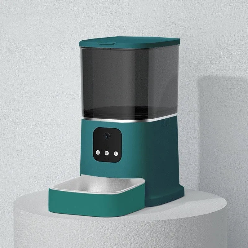 Pet Automatic Feeder Large Capacity Smart Voice Recorder APP Control Timer Feeding Cat Dog Food Dispenser With WiFi Pet Bowl - Evallys.com