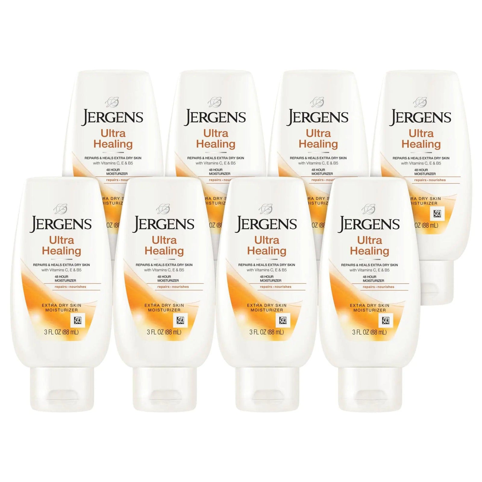 Jergens Ultra Healing Moisturizer for Dry Skin, Hand and Body Lotion, with Hydralucence Blend, Vitamins C, E and B5, 3 Oz, Pack of 8 3 Fl Oz (Pack of 8) - Evallys.com # #