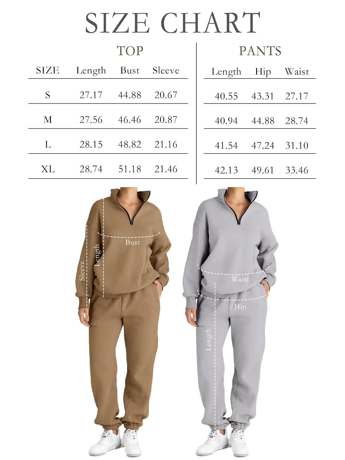 AUTOMET Womens 2 Piece Outfits Long Sleeve Sweatsuits Sets Half Zip Sweatshirts with Joggers Sweatpants Xmasgreen Large - Evallys.com # #