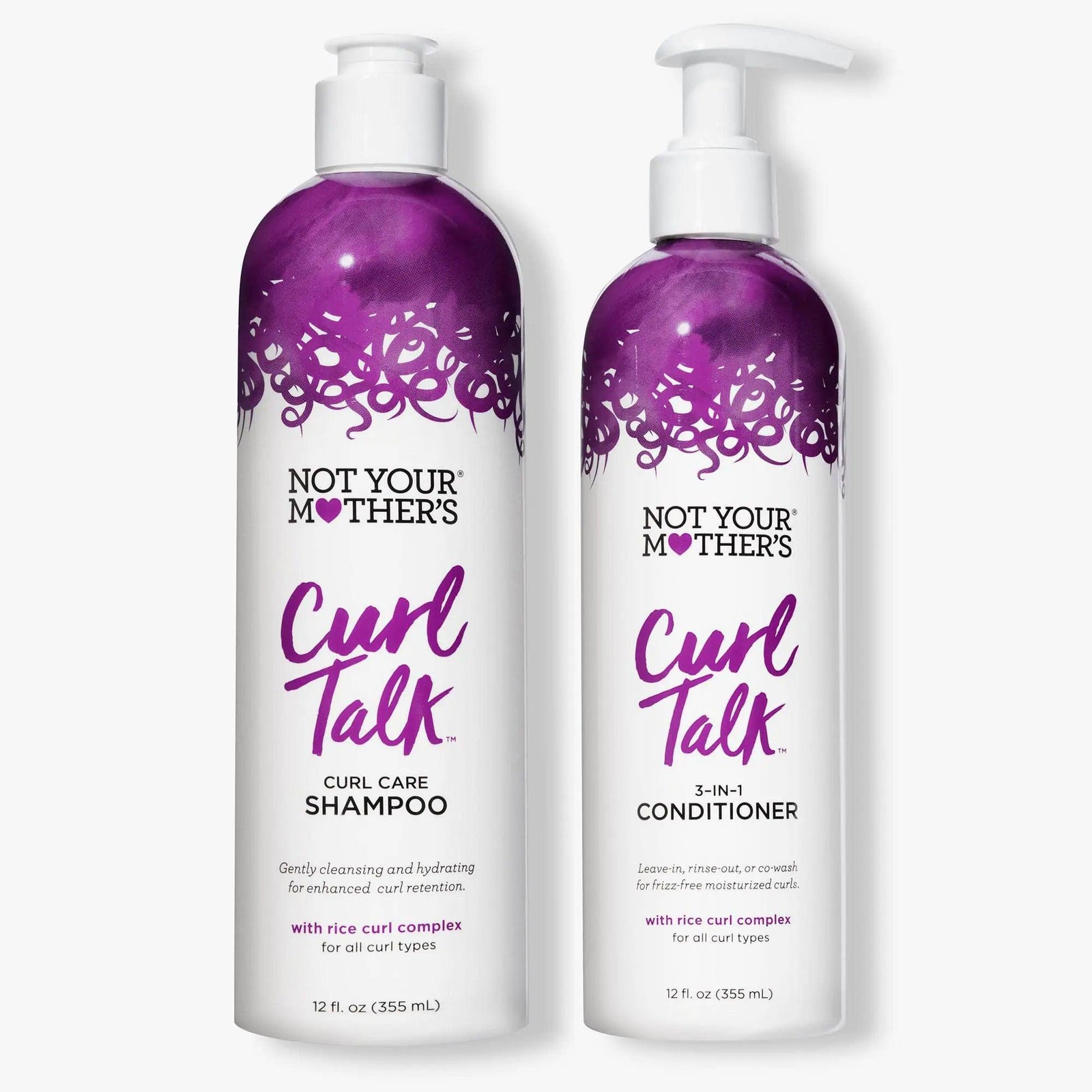 Not Your Mother's Curl Talk Shampoo and Conditioner - 12 fl oz (2 Pack) - Shampoo and Conditioner for Curly Hair - Evallys.com # #