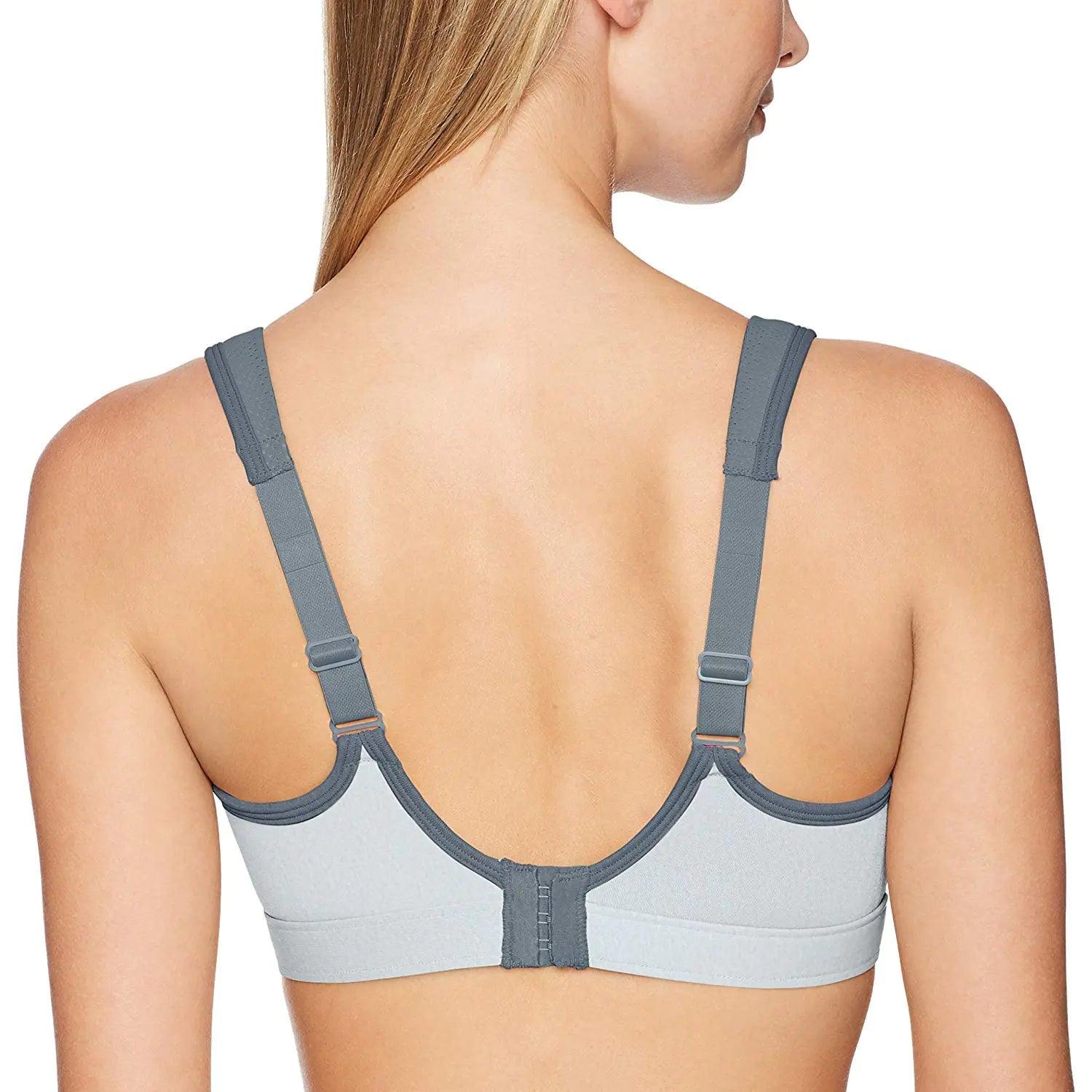 Champion Women's Sports Bra, Spot Comfort, Maximum Support, High-impact Sports Bra for Women 36D Oxford Heather/Medium Gray - Evallys.com # #