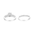 .925 Sterling Silver 3/4 cttw Lab Grown Diamond Engagement Ring and Band set (F-G Color, VS2-SI1 Clarity) - Evallys.com # #