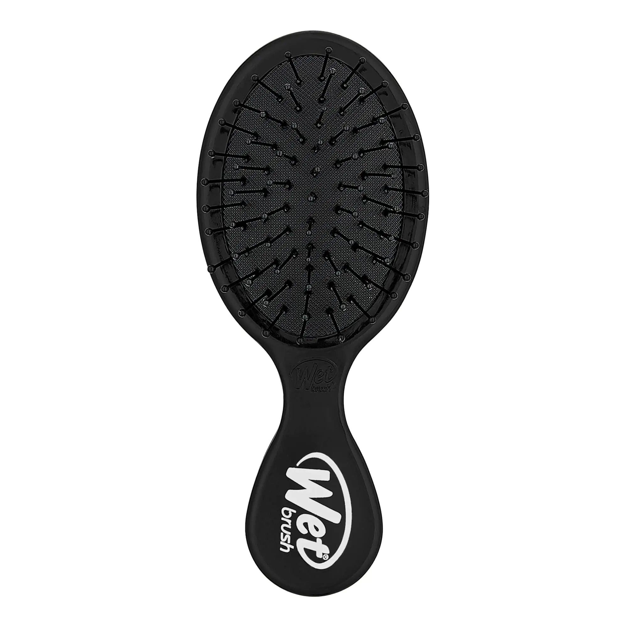Wet Brush Detangling Brush, Mini Detangler Brush (Black) - Wet & Dry Tangle-Free Hair Brush for Women & Men - No Tangle Soft & Flexible Bristles for Straight, Curly, & Thick Hair Black 1 Count (Pack of 1) - Evallys.com # #