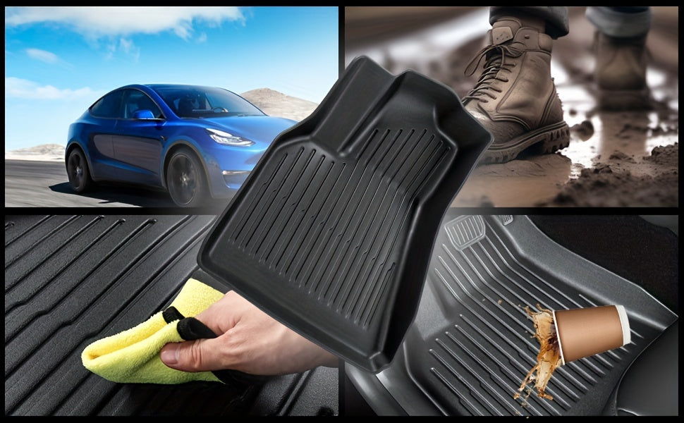 Fruka Floor & Trunk Mats for Tesla Model Y 5-Seater (2020–2024), TPE