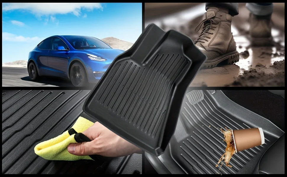 Fruka Floor & Trunk Mats for Tesla Model Y 5-Seater (2020–2024), TPE