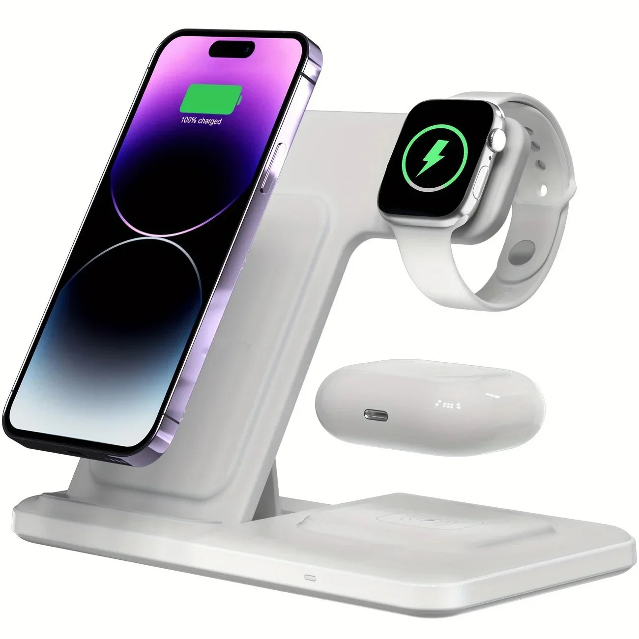 15W Fast Charging Three-in-one Wireless Charger - Evallys.com