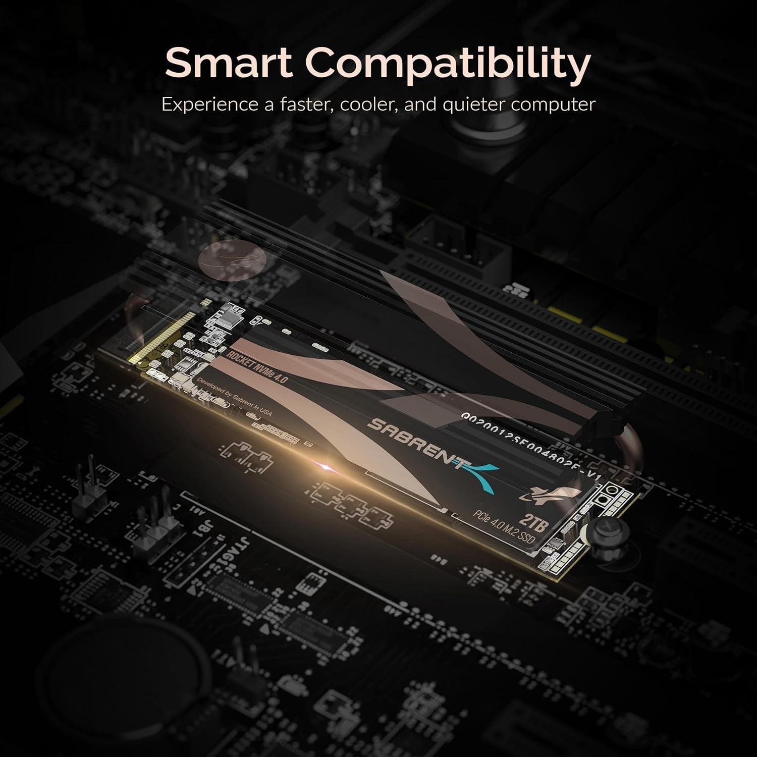 SABRENT 2TB Rocket Nvme Pcie 4.0 M.2 2280 Internal SSD Maximum Performance Solid State Drive (Latest Version) (Sb-Rocket-Nvme4-2Tb). - Evallys.com # #