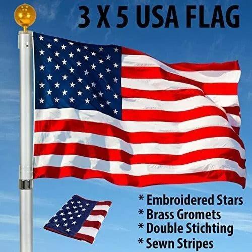 American Flag 3x5Ft Heavy Duty Grommets Outdoor All Weather US Flags USA Country - Evallys.com # #