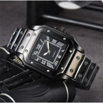 Men's 3-pin Quartz Square All-steel Watch - Evallys.com # #