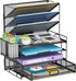 Marbrasse 2 Pack Desk Organizer with Handle, 5 Tier Paper Organizer Letter Tray Organizer, Mesh Desk File Organizer for Office, School and Home - Evallys.com # #