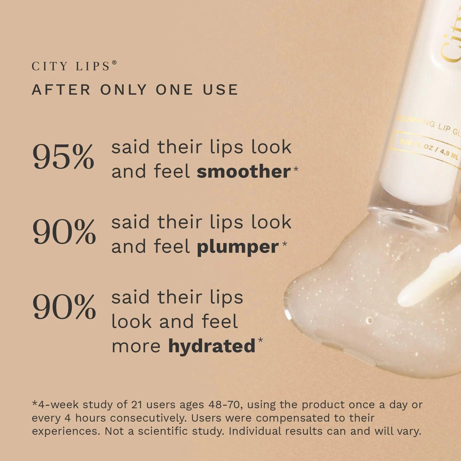 City Beauty City Lips Clear - Plumping Lip Gloss - Hydrate & Volumize - High Shine Lip Plumper - Hyaluronic Acid & Peptides Visibly Smooth Lip Wrinkles - Cruelty-Free - Evallys.com # #