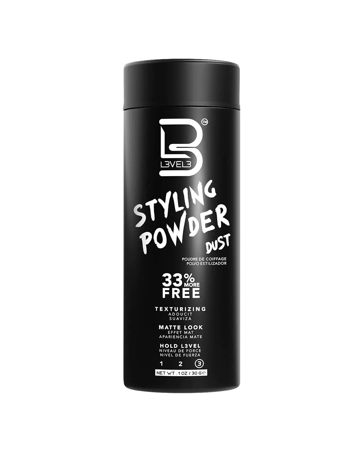 L3 Level 3 Styling Powder - Natural Look Mens Powder - Easy to Apply with No Oil or Greasy Residue Small - 30 Grams - Evallys.com # #