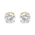 10K Yellow Gold 1/2 Cttw Round Brilliant-Cut Diamond Classic 4-Prong Stud Earrings (K-L Color, I1-I2 Clarity) - Evallys.com # #