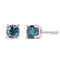 10K Gold Lab Created Round Brilliant Cut Diamond Classic 4-Prong Solitaire Stud Earrings - Evallys.com # #