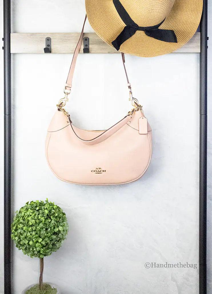 Coach Mara Shell Pink Leather Convertible Hobo Shoulder Crossbody - Evallys.com # #