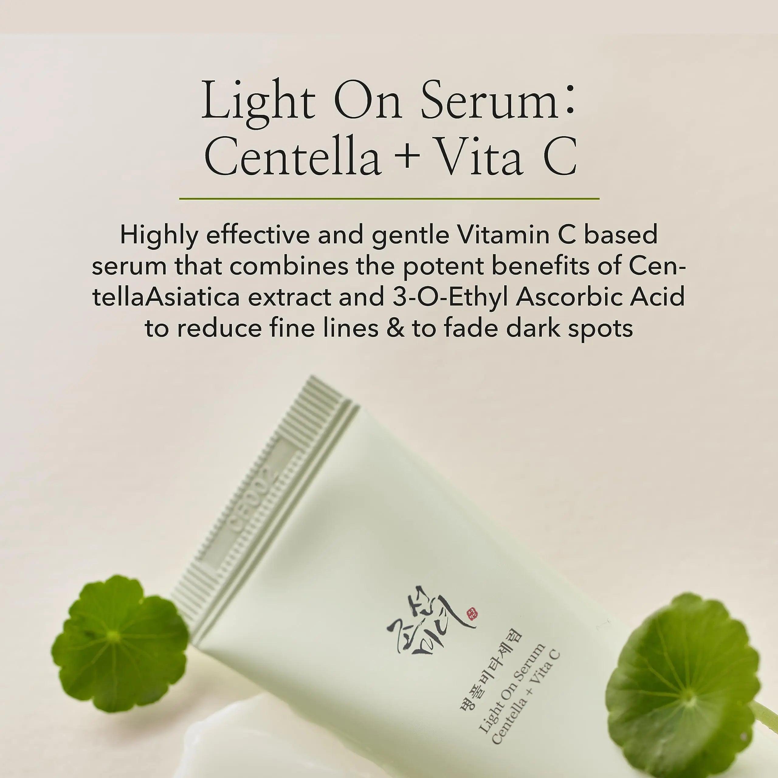 Beauty of Joseon Light On Serum Vitamin C Centella Dark Spot Fine Lines Pigmentation Correcting Serum, Hydrating Moisturizer, Korean Skin Care for Men and Women, 30ml, 1 fl.oz - Evallys.com # #