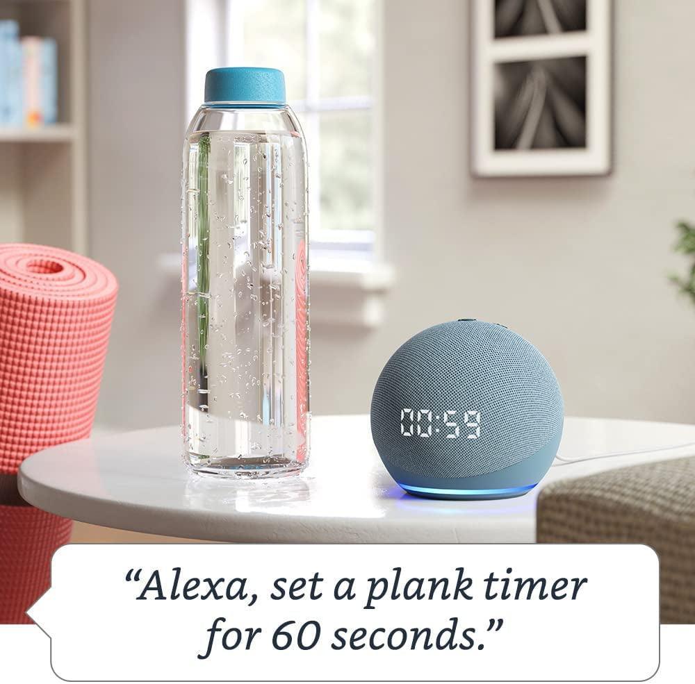 Echo Dot (4Th Gen) | Smart Speaker with Clock and Alexa | Glacier White - Evallys.com # #