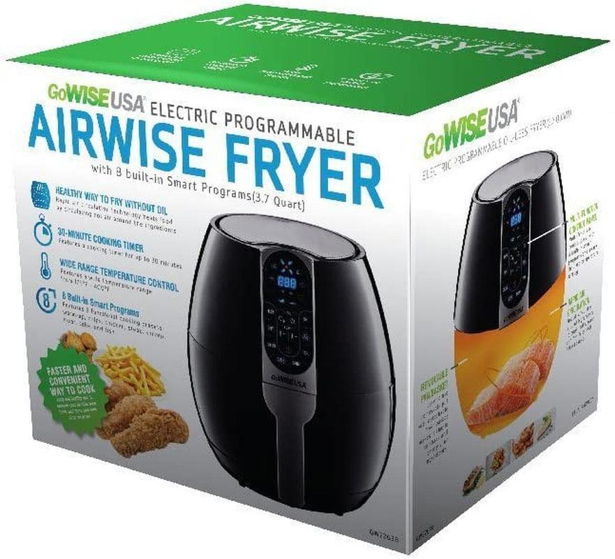 Gowise USA 3.7-Quart Programmable Air Fryer with 8 Cook Presets, GW22638 - Black - Evallys.com # #