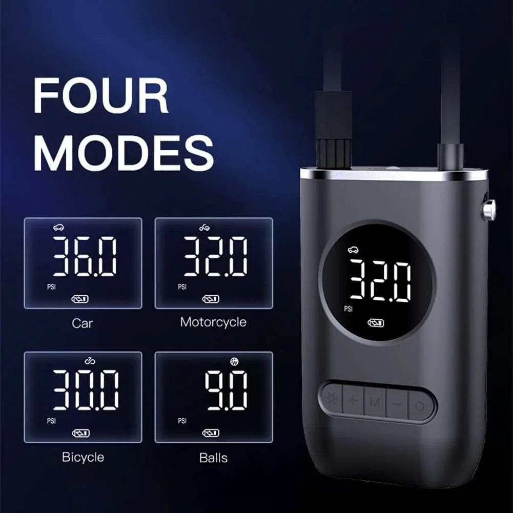 Tire Inflator 150PSI – Portable Cordless Air Compressor with LED Display - Evallys.com