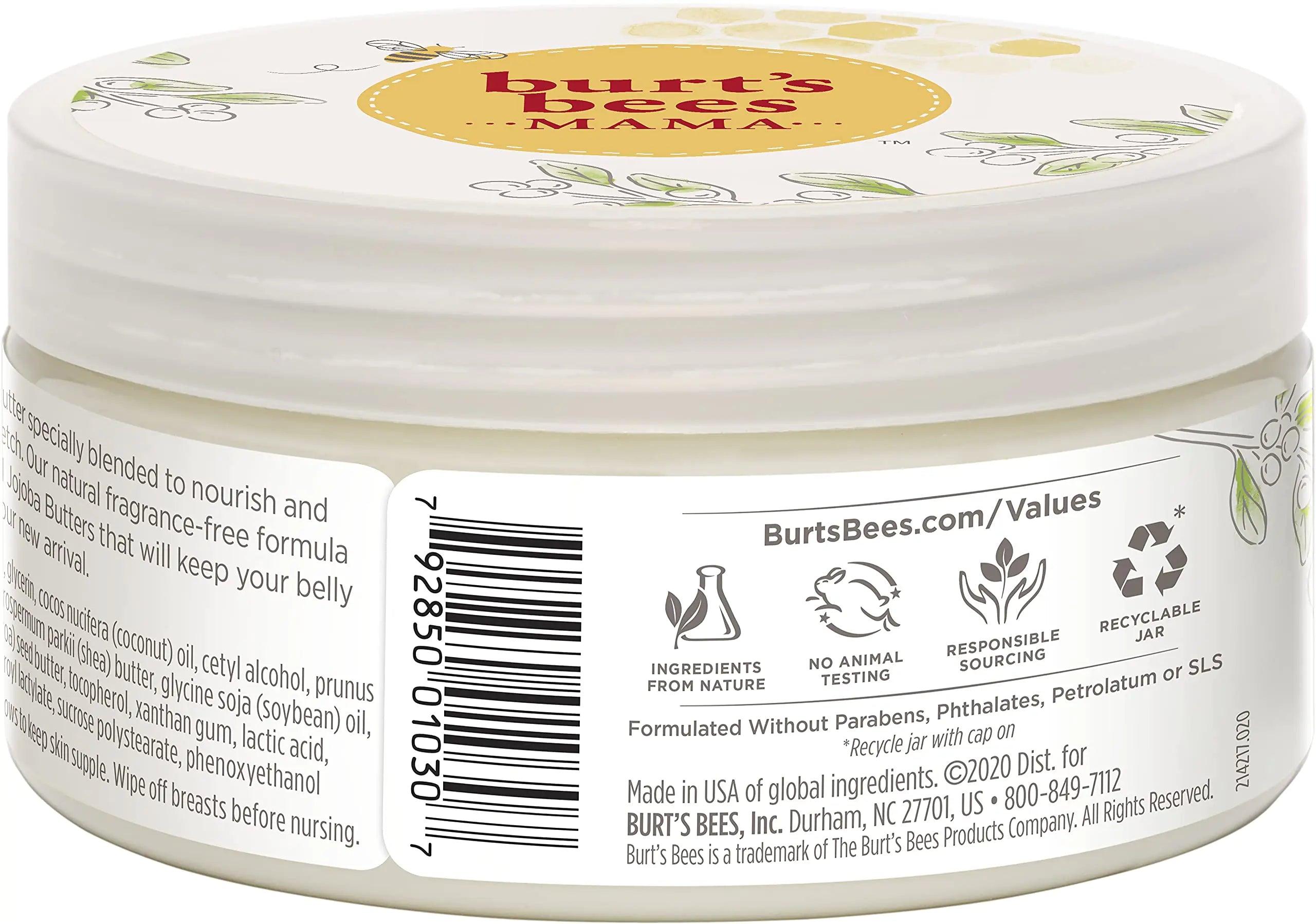 Burt's Bees Mama Belly Butter with Shea Butter and Vitamin E, 99.0% Natural Origin, 3 Pack 6.5 Ounce (Pack of 3) - Evallys.com # #