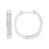 .925 Sterling Silver 1/4 cttw Lab Grown Diamond Hoop Earring (F-G Color, VS2-SI1 Clarity) - Evallys.com # #